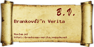 Brankován Verita névjegykártya